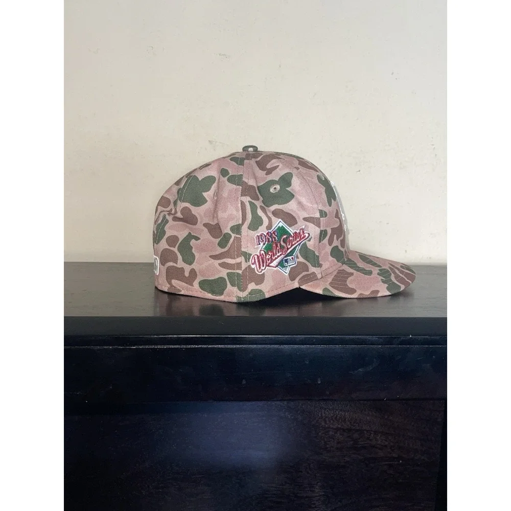 New Era Los Angeles Dodgers Duck Camo Hat Cap 59Fifty Brown Tan 1988 Size 7